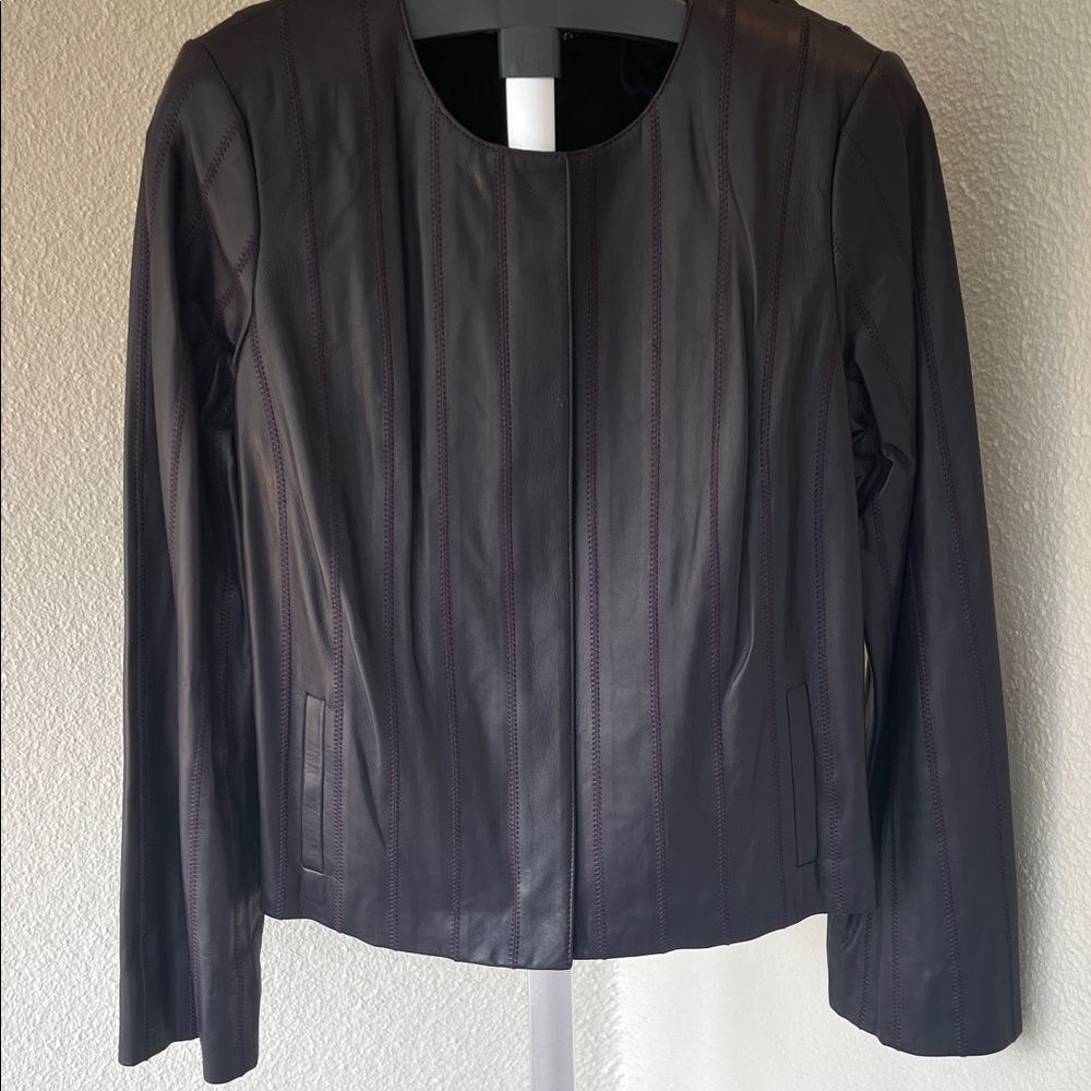 Worth by New York Deep Purple  Leather Jacket